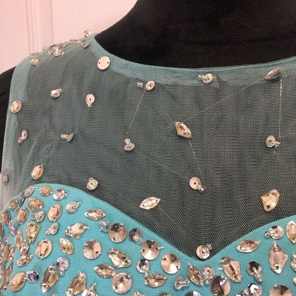 Baby Online Dress mini blue jeweled rhinestone prom homecoming dress - Picture 5 of 16